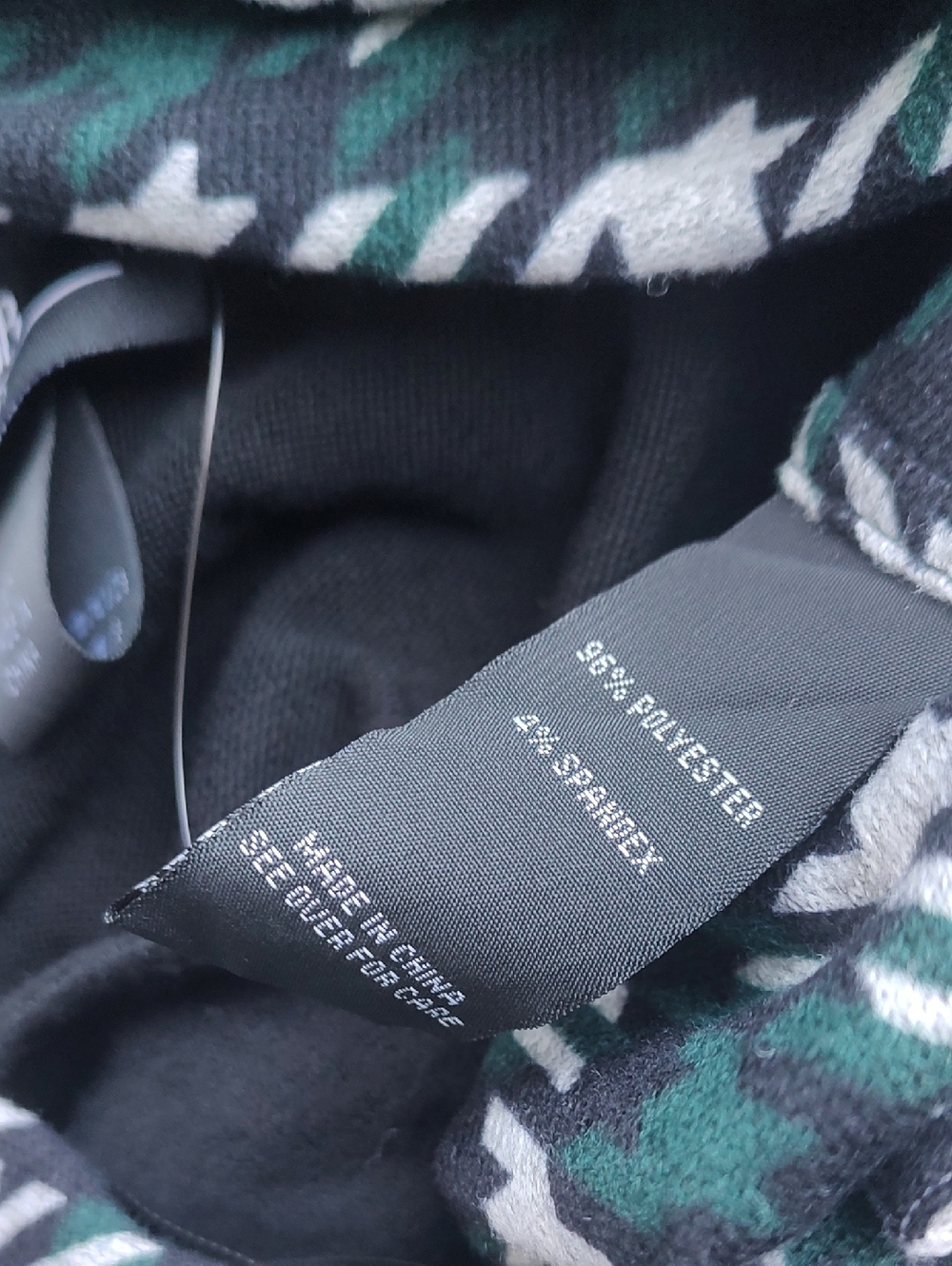 Black Knit Dress with Patterned Infinity Scarf - Picture 10 of 10